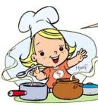 criança cozinhando